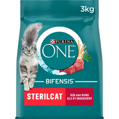 4x Purina ONE Sterilcat Rund - Tarwe 3 kg