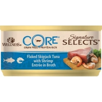 Wellness Core Kattenvoer Signature Selects Flaked Tonijn - Garnaal 79 gr