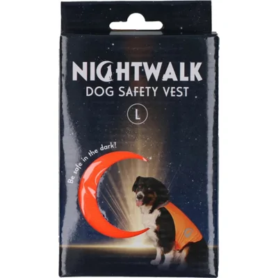 Nightwalk Dog Safety Vest Orange L
