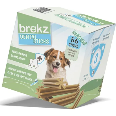 Brekz Dental Sticks - Medium hondensnack 2 verpakkingen