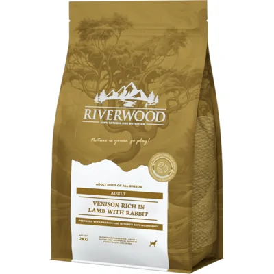 Riverwood Adult Hondenvoer- Hert & Lam met Konijn - 2 kg