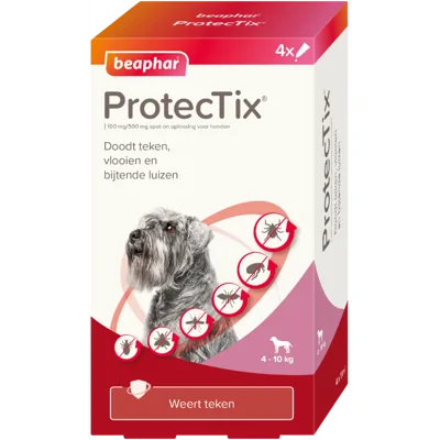 Beaphar ProtecTix hond 4 tot 10kg 4 pipetten