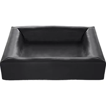 Bia bed kunstleer hoes hondenmand zwart bia-4 85x70x15 cm