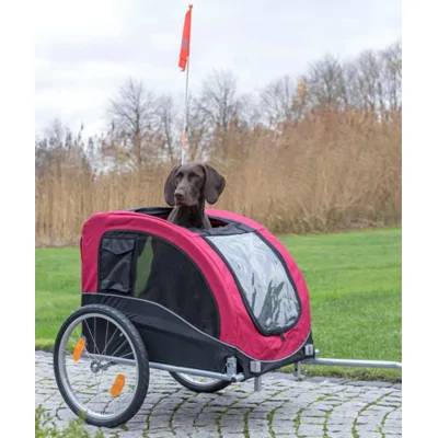 Trixie hondenfietskar zwart / rood 80x75x86 cm