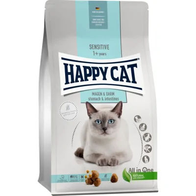 Happy Cat Adult Sensitive Magen & Darm (maag darm) kattenvoer 2 x 4 kg