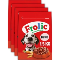 4x Frolic Hondenvoer Droog Rund 1,5 kg