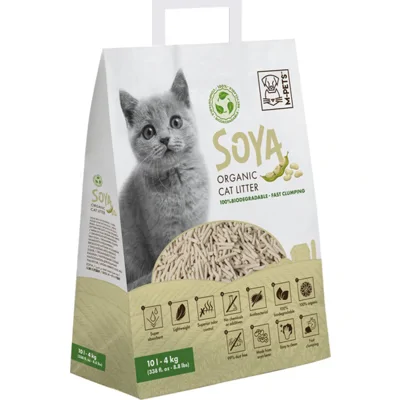 M-PETS - Soya Kattenbakvulling - 4 kg - 10 L - Thee Geur