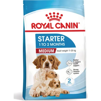 4x Royal Canin Hondenvoer Droog Mother & Baby Medium Starter 4 kg
