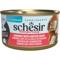 12x Schesir Complements Kat Blik Saus Sardines met Kreeftensaus 70 gr