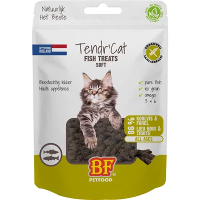 BF Petfood Tendr' Kattensnack Koolvis & Forel 65 gr