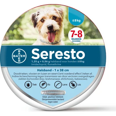 Seresto Halsband Vlooien en Teken Hond tot 8 kg