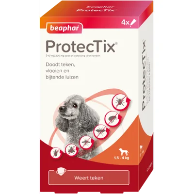 Beaphar ProtecTix hond tot 4kg 4 pipetten