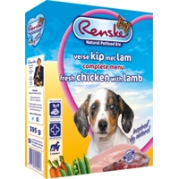 Renske Vers Vlees gestoomd kip en lam Puppy vanaf 2,5week natvoer 395gr