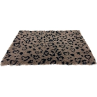 Vetbed print luipaardprint beige / zwart gerecycled 100x75x2 cm