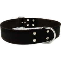 Leren Halsband Zwart 60 cm x 30 mm