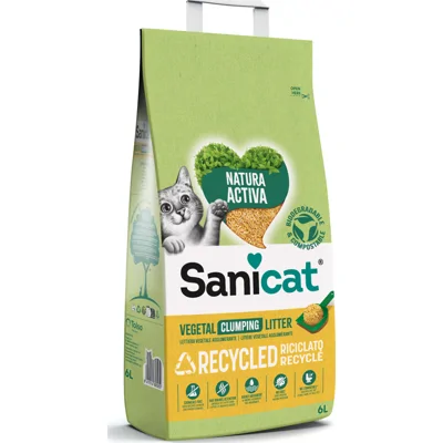 Sanicat maïs klontvormende kattenbakvulling 2 x 6 liter