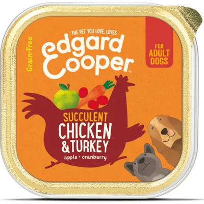 Edgard&Cooper Kuipje Vers Vlees Hondenvoer Kip - Kalkoen 150 gr