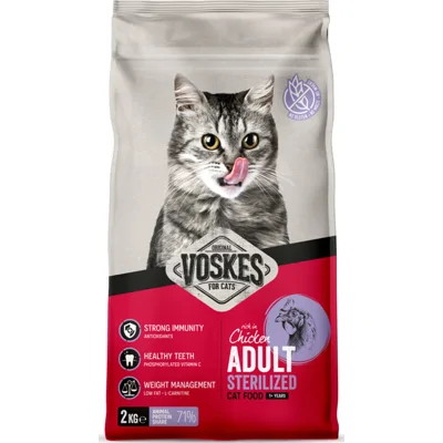 Voskes Kattenbrokken Sterilized Adult Kip 2 kg