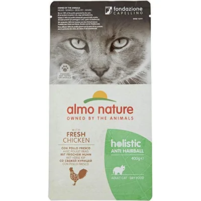Almo Nature Cat Anti-Hairball Kattenvoer - Kip & Rijst - 400 g