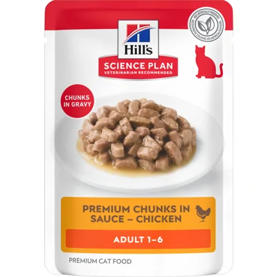 Hill's Science Plan - Feline Adult Maaltijdzakjes - Chicken - 12 x 85 g