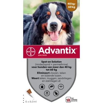 Advantix Spot-On Hond 600/3000 40-60kg - 6 pip