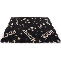 Vetbed rock zwart / beige gerecycled 100x75x2 cm