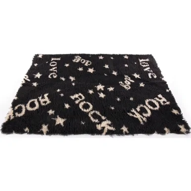 Vetbed rock zwart / beige gerecycled 100x75x2 cm