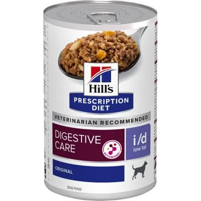 Hill's Prescription Diet I/D (i/d) Low Fat Digestive Care nat hondenvoer blik 1 tray (12 x 200 g)