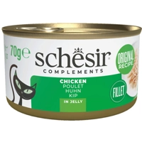 12x Schesir Complementary Kattenvoer Kip in Gelei 70 gr