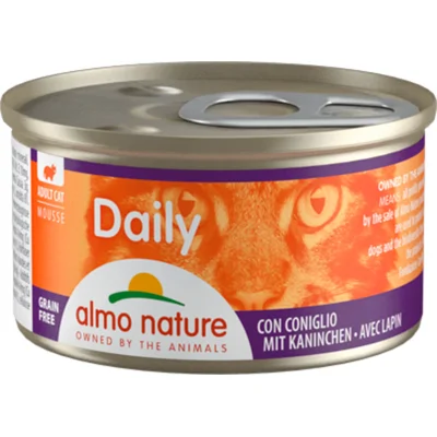 48x Almo Nature Daily Menu Mousse Kattenvoer Nat Konijn 85 gr