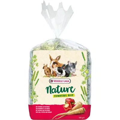 Versele-Laga Nature Timothy Hay Bell - Paprika & Pastinaak - 500 g