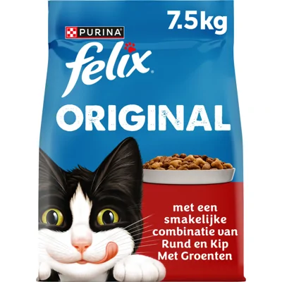 Felix Original Kattenvoer Rund en Kip en Groenten 7,5 kg