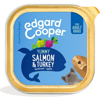 Edgard & Cooper hond Zalm & kalkoen Kuipje 18x300gr