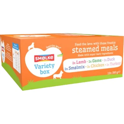 Smølke Vers Gestoomde Maaltijd Variety Box hond 12 x 395 gram