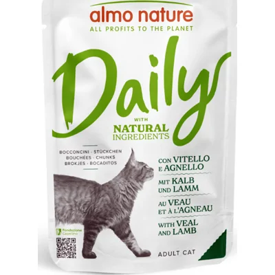 Almo Nature Daily met kalf en lam natvoer kat (70 g) 30 x 70 g