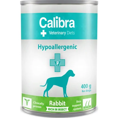Calibra Veterinary Diets Hypoallergenic konijn met insecten natvoer hond 12 x 400 g