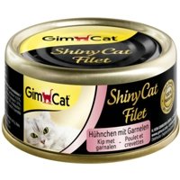 24x GimCat ShinyCat in Jelly Kip&Garnalen 70 gr