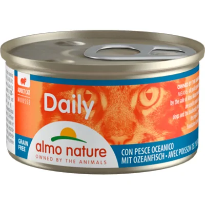 48x Almo Nature Daily Menu Mousse Kattenvoer Nat Oceaanvis 85 gr