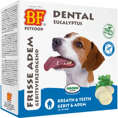 16x BF Petfood Dogbite Tandverzorgende Tabletten 55 stuks