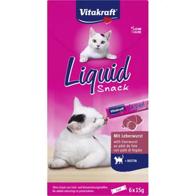 Vitakraft Cat Liquid Snack - Leverworst - 6 x 15 g