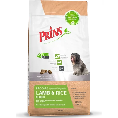 Prins ProCare Lam & Rijst Hypoallergic Senior 15 kg