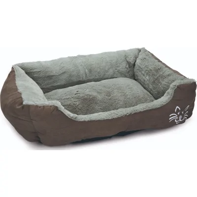 Pluche Ligbed Baboo Grijs/Taupe