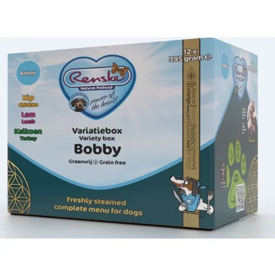 Renske Hond Vers Gestoomd Variatiebox Bobby graanvrij 12 x 395g