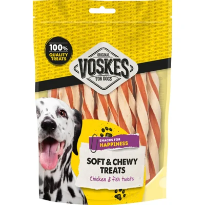 10x Voskes Kip - Vis Twists 100 gr