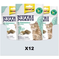 12x GimCat Nutri Pockets Multi-Vitamin&Kattenkruid 60 gr