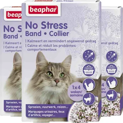 3x Beaphar No Stress Kat Halsband