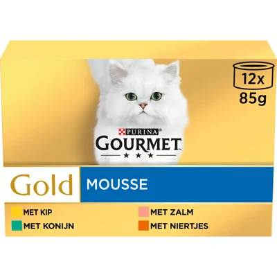 4x Gourmet Gold Multipack Fijne Mousse Blauw 12 x 85 gr