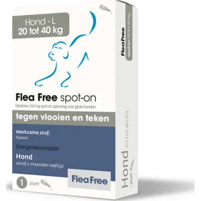Flea Free Spot-On Anti Vlooien en Teken Druppels Hond 20-40 kg
