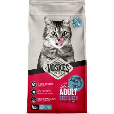 Voskes Kattenbrokken Sterilized Adult Zalm 7 kg