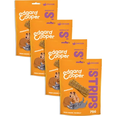 4x Edgard&Cooper Adult Strips Kip 75 gr